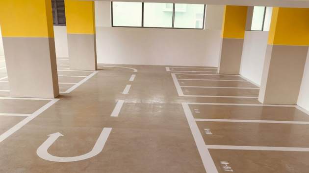 Car park bays and accessible marking